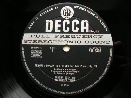 SXL 6303 BRAHMS: SONATA FOR TWO PIANOS / SAINT-SAENS: VARIATIONS EDEN & TAMIR ED2