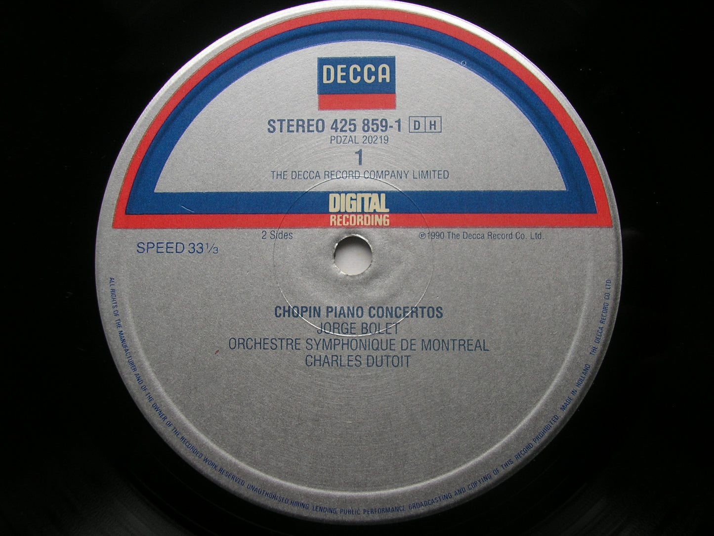 CHOPIN: PIANO CONCERTOS Nos. 1 & 2 BOLET / MONTREAL SYMPHONY / DUTOIT 425 859
