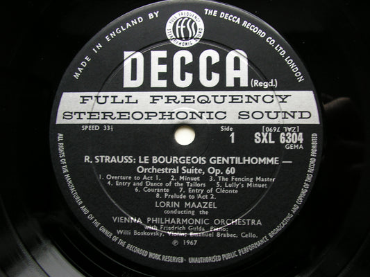 SXL 6304 STRAUSS: LE BOURGEOISE GENTILHOMME / DER ROSENKAVALIER: FIRST WALTZ SEQUENCE MAAZEL / VIENNA PHILHARMONIC ED2