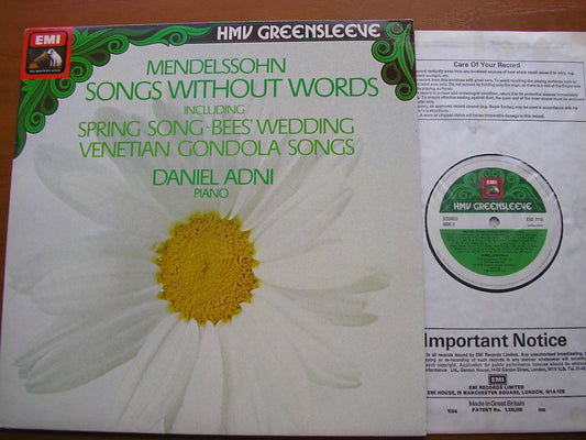 MENDELSSOHN: SONGS WITHOUT WORDS      DANIEL ADNI      ESD 7113