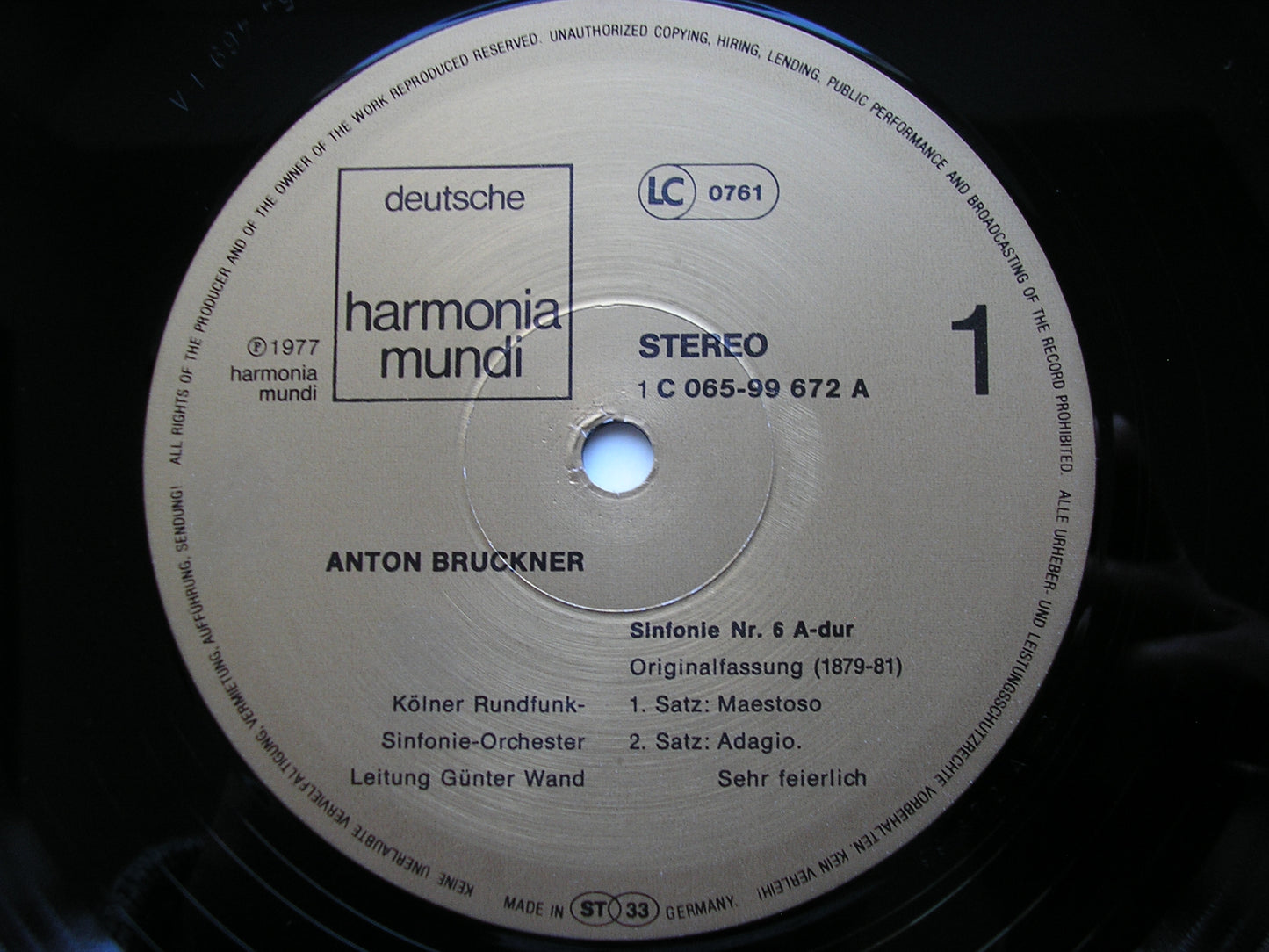 BRUCKNER: SYMPHONY No. 6 WAND / COLOGNE RADIO SYMPHONY 065 99672