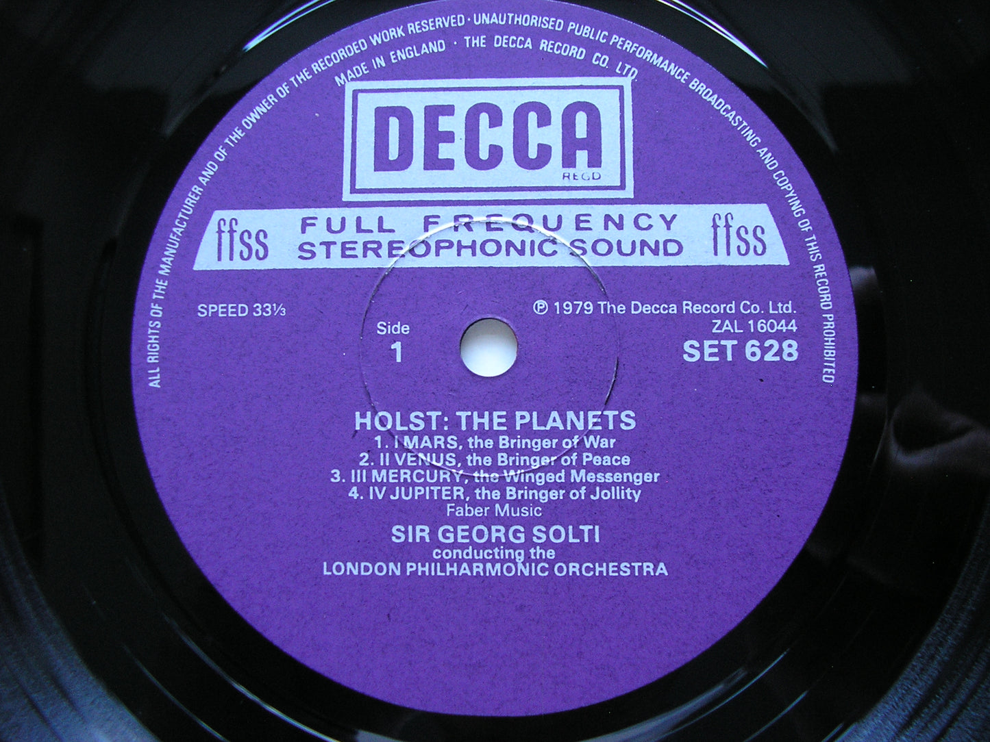 HOLST: THE PLANETS SOLTI / LONDON PHILHARMONIC SET 628