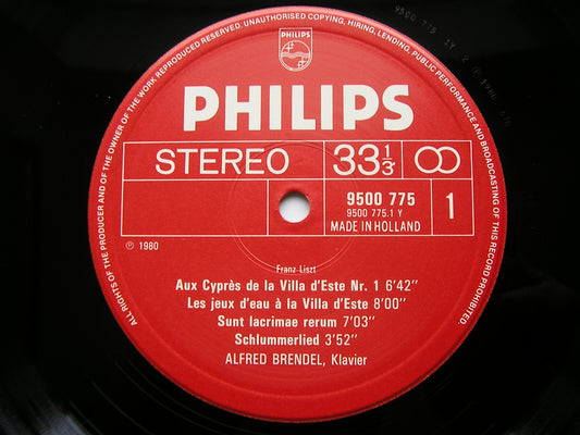 LISZT: LATE PIANO WORKS ALFRED BRENDEL 9500 775