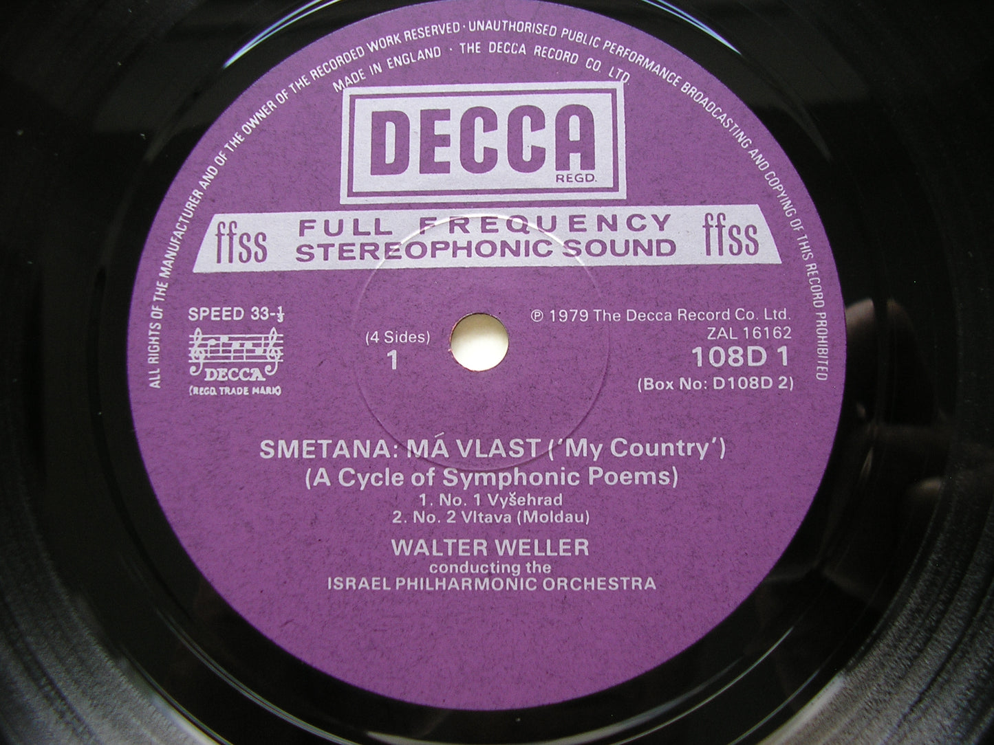 SMETANA: MA VLAST / HAKON JARL      WELLER / ISRAEL PHILHARMONIC      D108D2