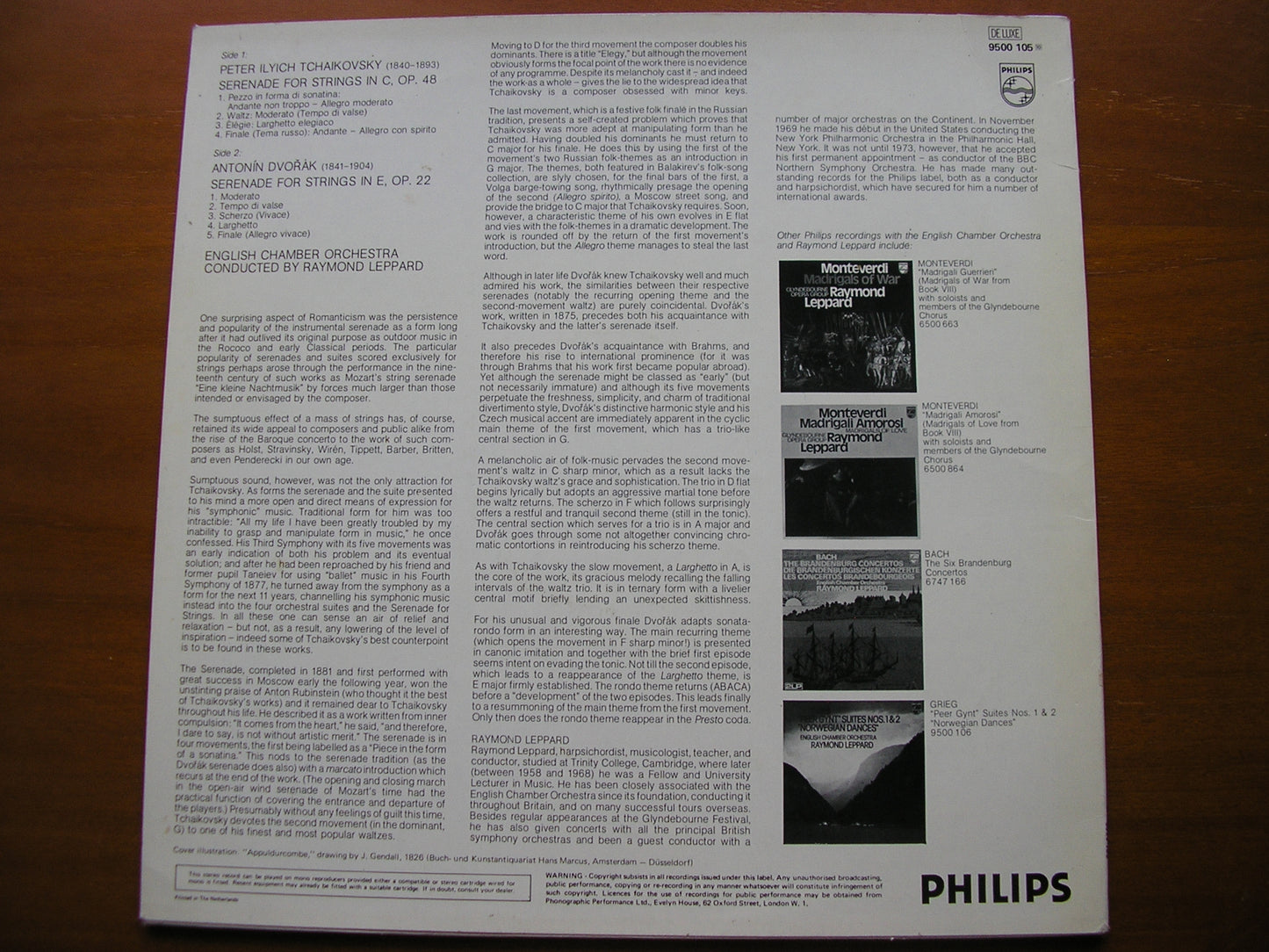 TCHAIKOVSKY & DVORAK: SERENADES FOR STRINGS ENGLISH CHAMBER ORCHESTRA / LEPPARD 9500 105