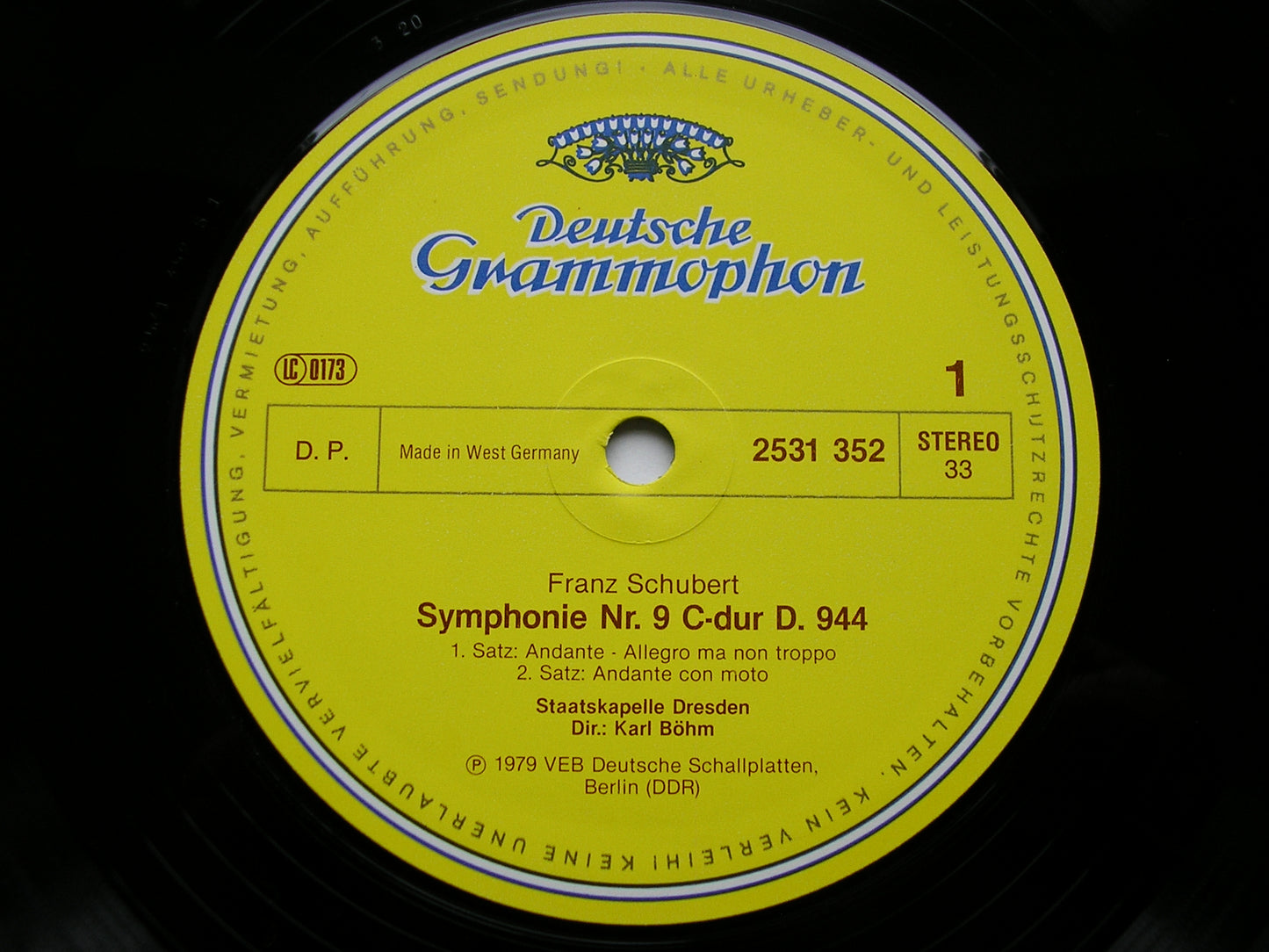SCHUBERT: THE SYMPHONIES / ROSAMUNDE excerpts      BOHM / VPO / BPO / DSO    5 LP