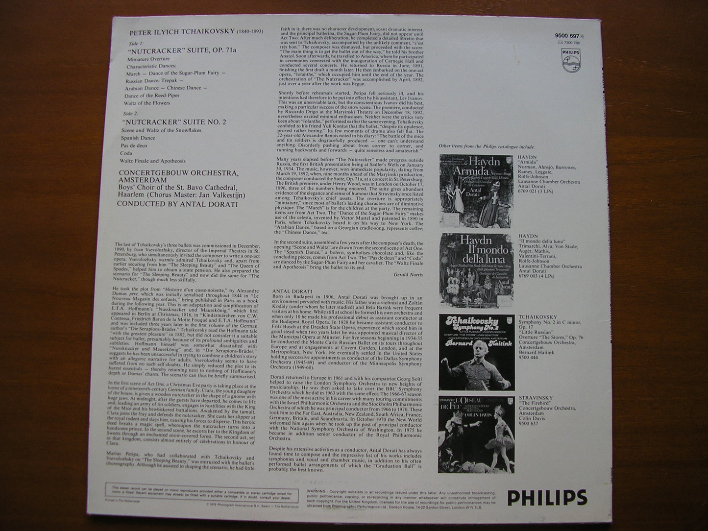 TCHAIKOVSKY: THE NUTCRACKER Suites Nos. 1 & 2 DORATI / CONCERTGEBOUW ORCHESTRA 9500 697
