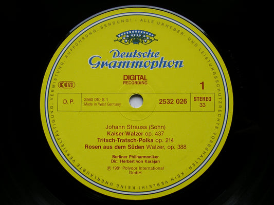 JOHANN STRAUSS: KAISER - WALZER KARAJAN / BERLIN PHILHARMONIC 2532 026