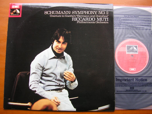 SCHUMANN: SYMPHONY No. 2 / OVERTURE Hermann & Dorothea        MUTI / PHILHARMONIA      ASD 3648