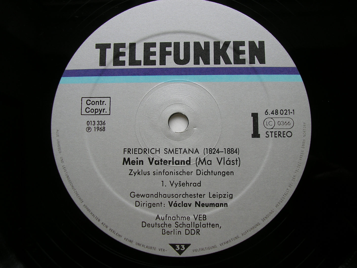SMETANA: MA VLAST      LEIPZIG GEWANDHAUS ORCHESTRA / NEUMANN     2LP     6.48021