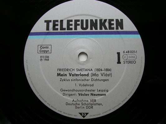 SMETANA: MA VLAST      LEIPZIG GEWANDHAUS ORCHESTRA / NEUMANN     2LP     6.48021