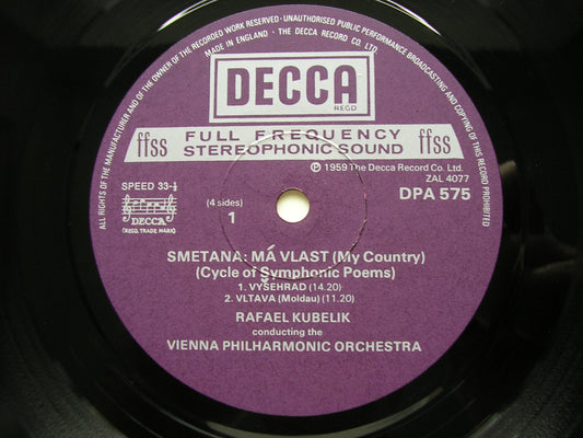 SMETANA: MA VLAST      KUBELIK / VIENNA PHILHARMONIC   2LP     DPA 575 - 6