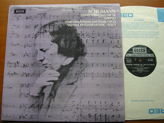 SCHUMANN: SYMPHONY No. 1 / OVERTURE, SCHERZO & FINALE      SOLTI / VIENNA PHILHARMONIC    SXL 6486