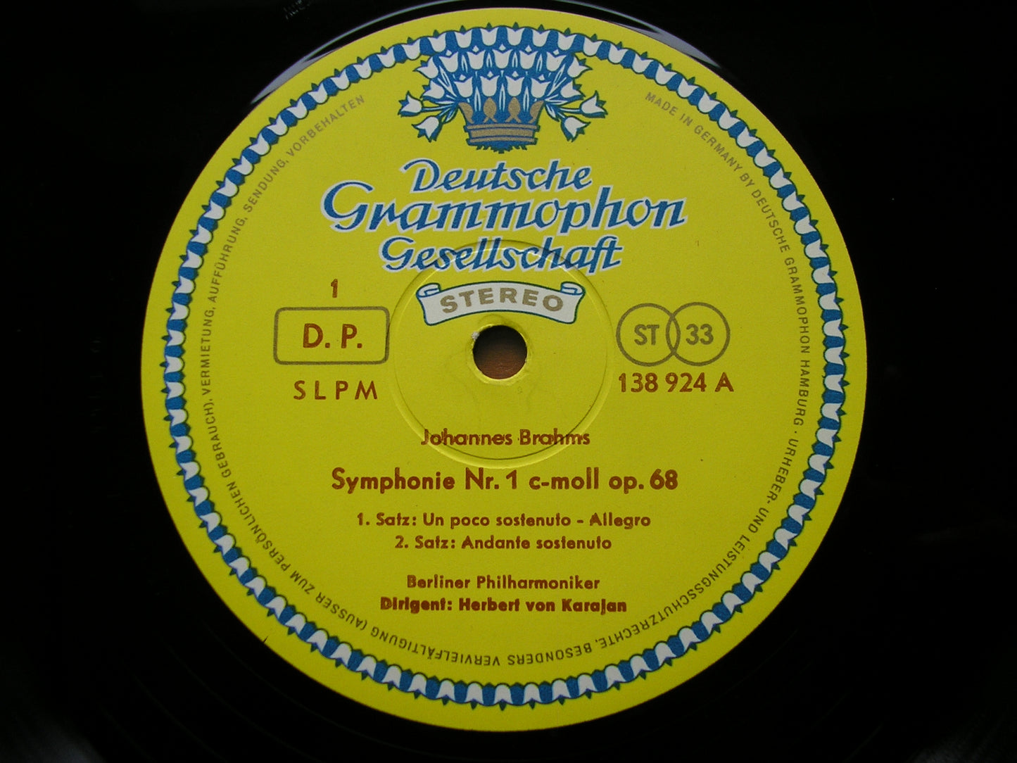 BRAHMS: THE FOUR SYMPHONIES / HAYDN VARIATIONS KARAJAN / BERLIN PHILHARMONIC 4LP 138 924 - 927