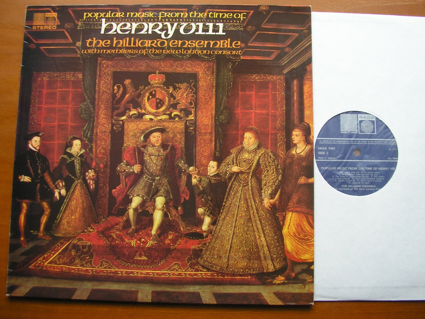 MUSIC FROM THE TIME OF HENRY VIII        THE HILLIARD ENSEMBLE / NEW LONDON CONSORT      SAGA 5444