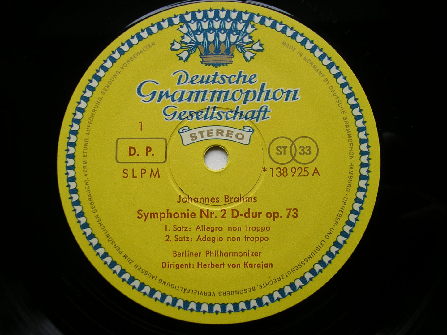 BRAHMS: THE FOUR SYMPHONIES / HAYDN VARIATIONS KARAJAN / BERLIN PHILHARMONIC 4LP 138 924 - 927