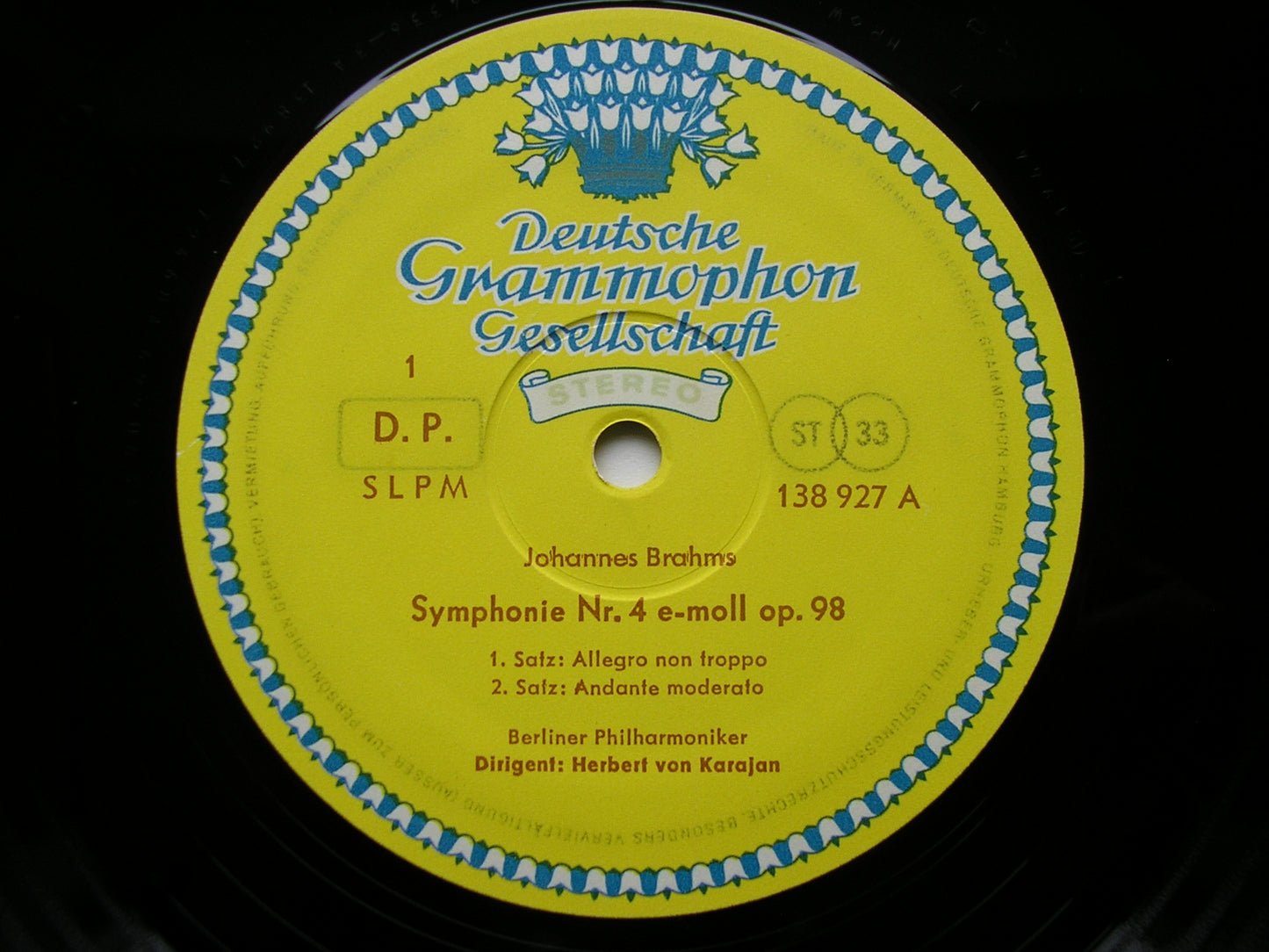 BRAHMS: THE FOUR SYMPHONIES / HAYDN VARIATIONS KARAJAN / BERLIN PHILHARMONIC 4LP 138 924 - 927