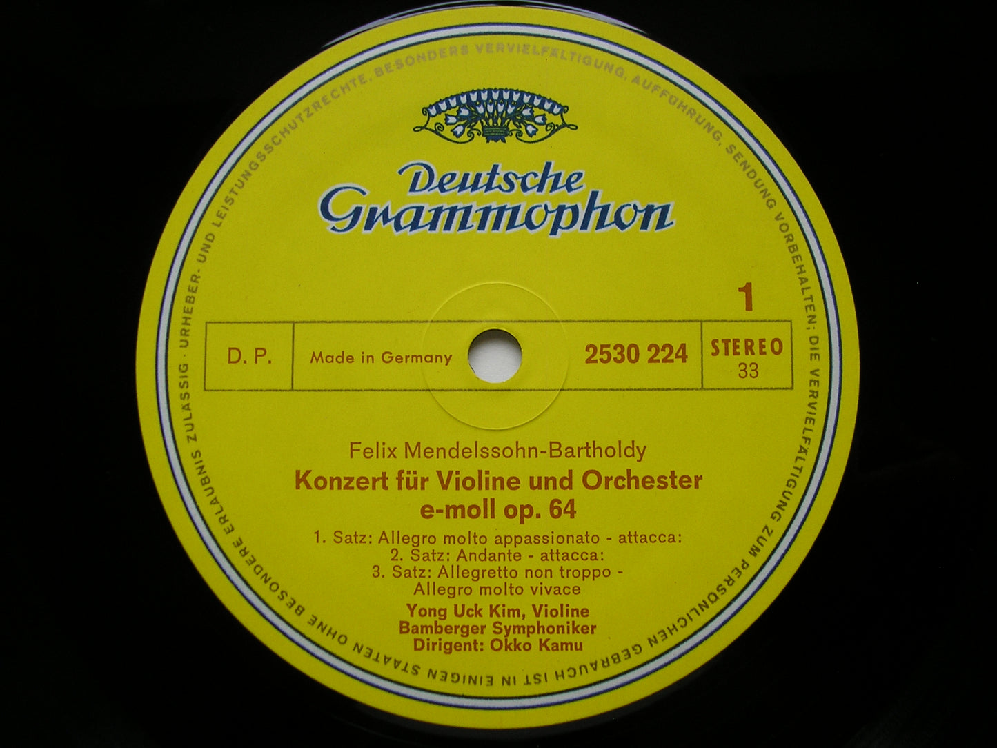 MENDELSSOHN & BRUCH: VIOLIN CONCERTOS YONG UCK KIM / BAMBERG SYMPHONY / KAMU 2530 224