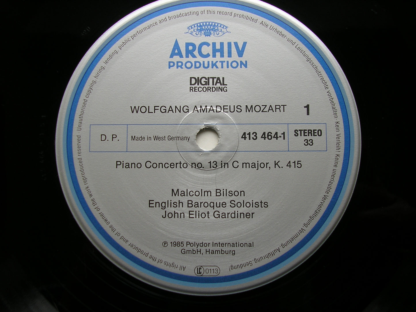 MOZART: THE PIANO CONCERTOS      MALCOLM BILSON / THE ENGLISH BAROQUE SOLOISTS /  JOHN ELIOT GARDINER     8LP + 2CD