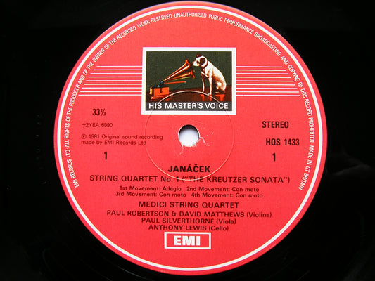 JANACEK: STRING QUARTETS Nos. 1 & 2 MEDICI STRING QUARTET HQS 1433