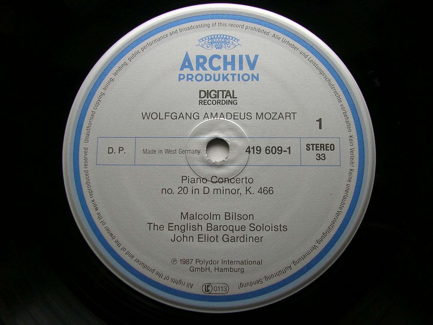 MOZART: THE PIANO CONCERTOS MALCOLM BILSON / ENGLISH BAROQUE SOLOISTS / GARDINER DG ARCHIV 8 LP + 2 CD