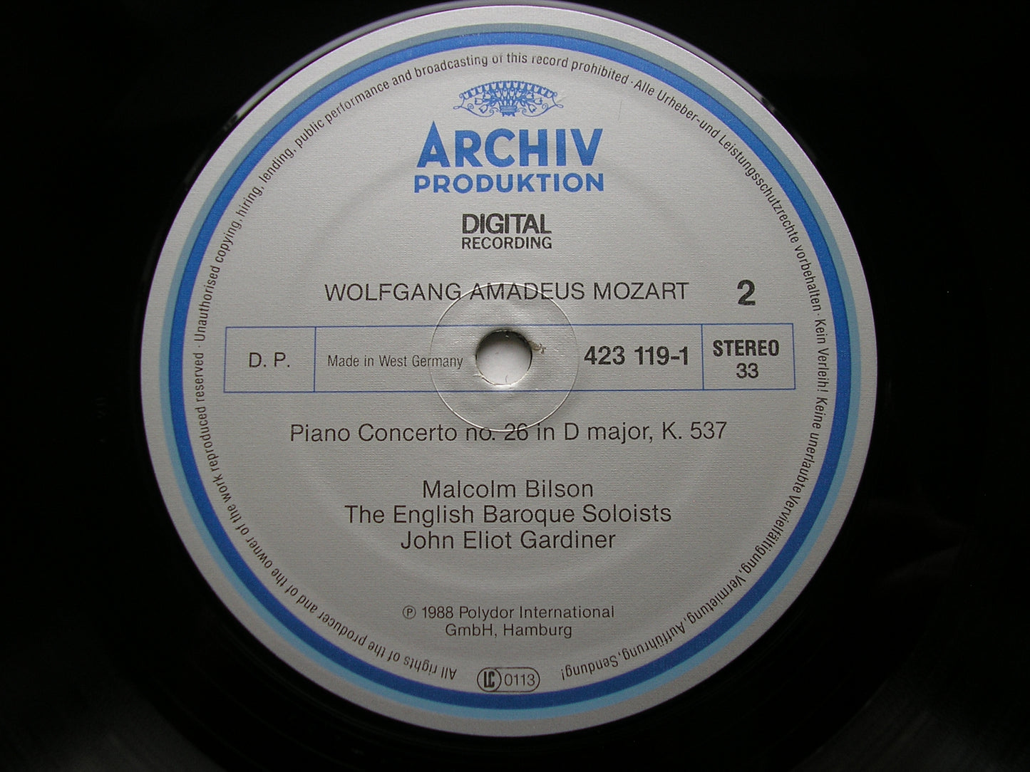 MOZART: THE PIANO CONCERTOS MALCOLM BILSON / ENGLISH BAROQUE SOLOISTS / GARDINER DG ARCHIV 8 LP + 2 CD