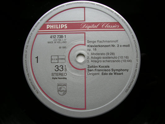 RACHMANINOV: PIANO CONCERTO No. 2 / RHAPSODY KOCSIS / SAN FRANCISCO SYMPHONY / DE WAART 412 738