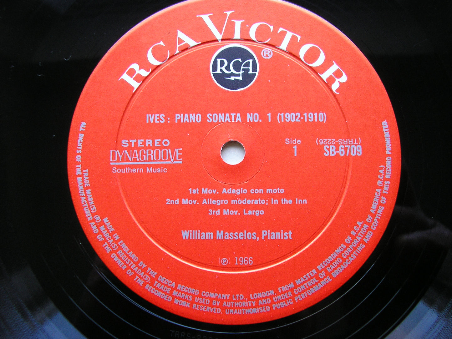 IVES: PIANO SONATA No. 1 WILLIAM MASSELOS SB 6709