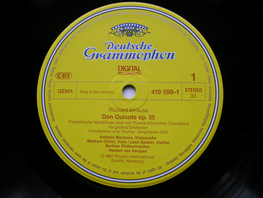 STRAUSS: DON QUIXOTE / TILL EULENSPIEGEL KARAJAN / BERLIN PHILHARMONIC 419 599