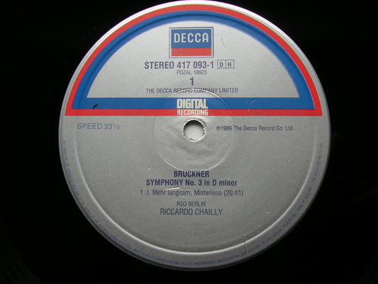BRUCKNER: SYMPHONY No. 3      CHAILLY / BERLIN RADIO SYMPHONY    417 093