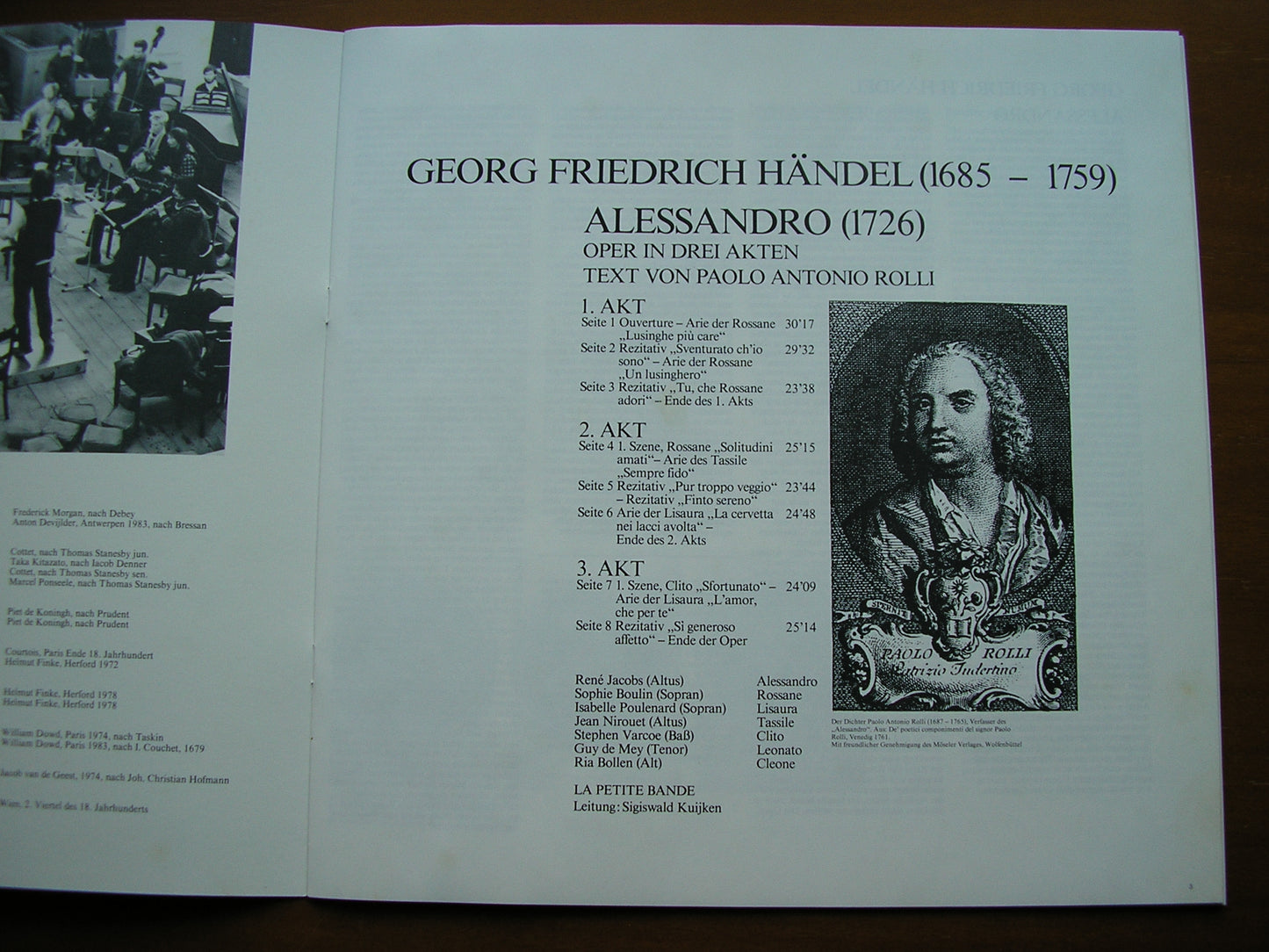 HANDEL: ALESSANDRO (1726) SOLOISTS / LA PETITE BANDE / KUIJKEN 4LP 16 9537