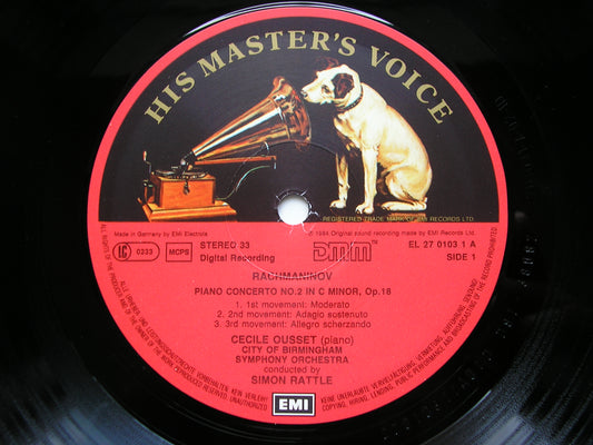 RACHMANINOV: PIANO CONCERTO No. 2 / RHAPSODY OUSSET / CITY OF BIRMINGHAM SYMPHONY / RATTLE 27 0103