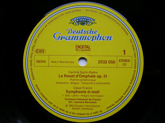 FRANCK: SYMHONY / SAINT-SAENS: LE ROUET d'OMPHALE BERNSTEIN / FRENCH NATIONAL ORCHESTRA 2532 050