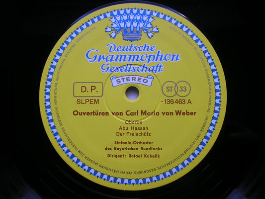 WEBER: SIX OVERTURES KUBELIK / BAVARIAN RADIO SYMPHONY ORCHESTRA 138 463