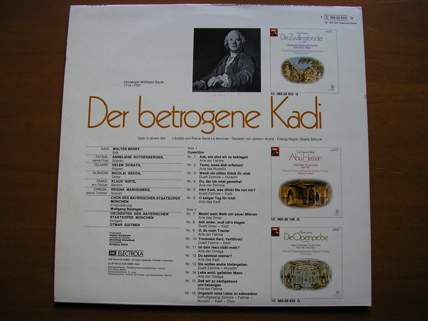 GLUCK: LE CADI DUPE (1761) SOLOISTS / BAVARIAN STATE OPERA / SUITNER 065-28 834