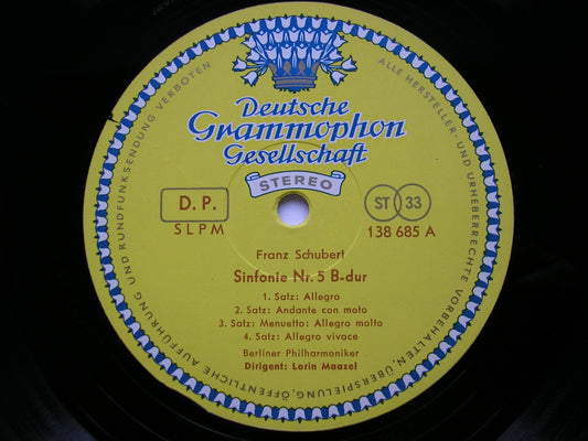 SCHUBERT: SYMPHONIES Nos. 5 & 6      MAAZEL / BERLIN PHILHARMONIC    138 685