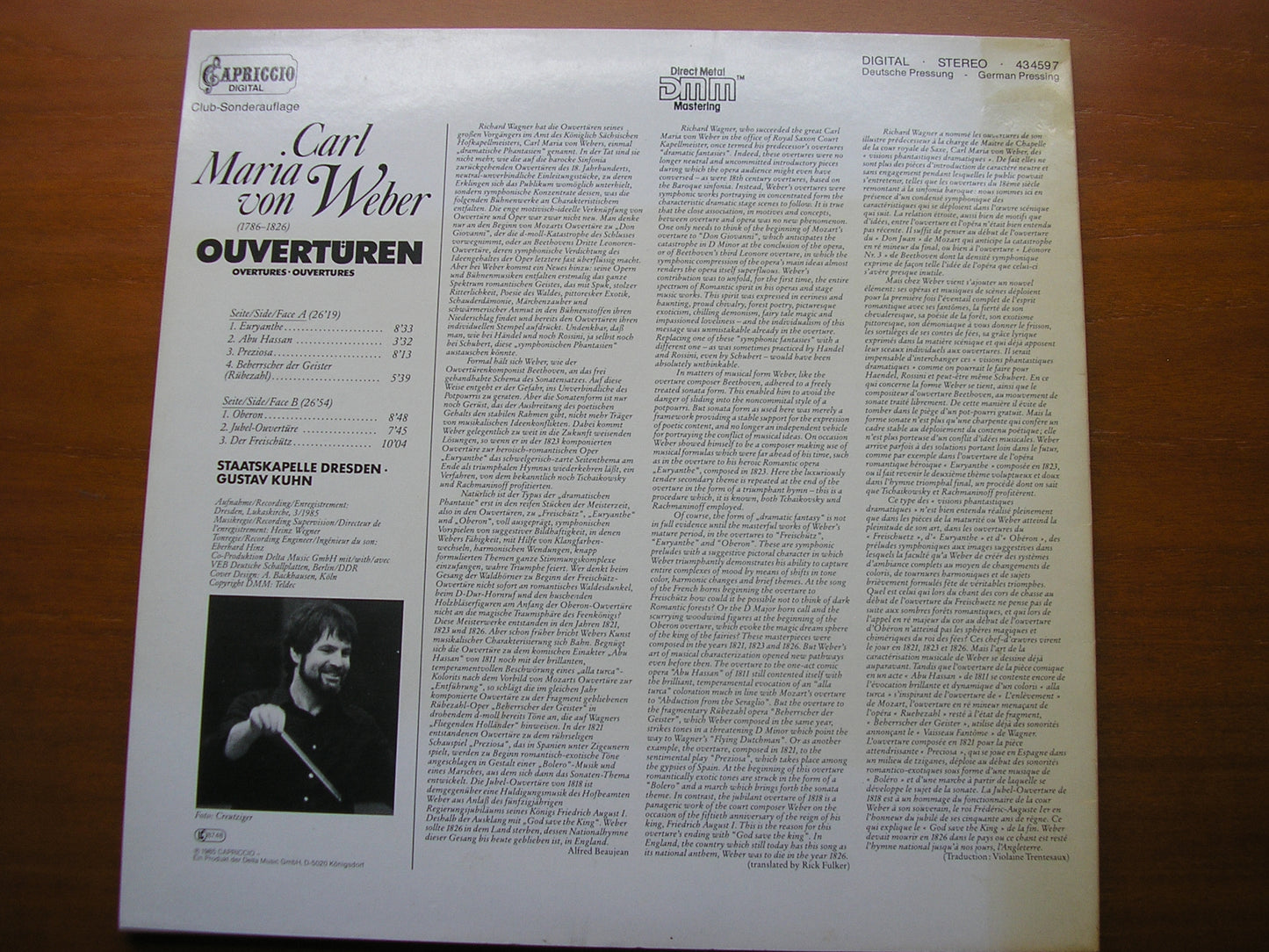 WEBER: SEVEN OVERTURES GUSTAV KUHN / DRESDEN STATE ORCHESTRA 434597