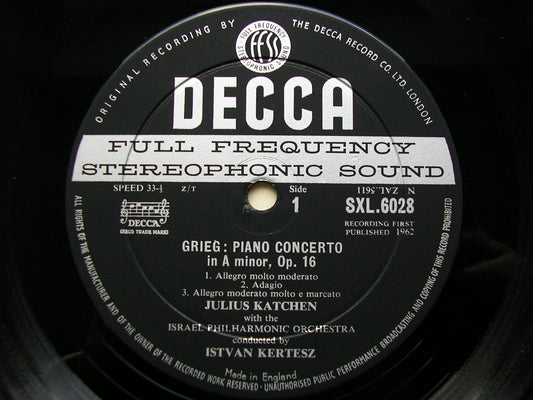 SXL 6028 GRIEG / SCHUMANN: PIANO CONCERTOS KATCHEN / ISRAEL PHILHARMONIC / KERSTESZ ED1
