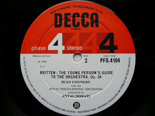 BRITTEN: YOUNG PERSON'S GUIDE TO THE ORCHESTRA / PROKOFIEV: PETER & THE WOLF CONNERY / ROYAL PHILHARMONIC / DORATI PFS 4104