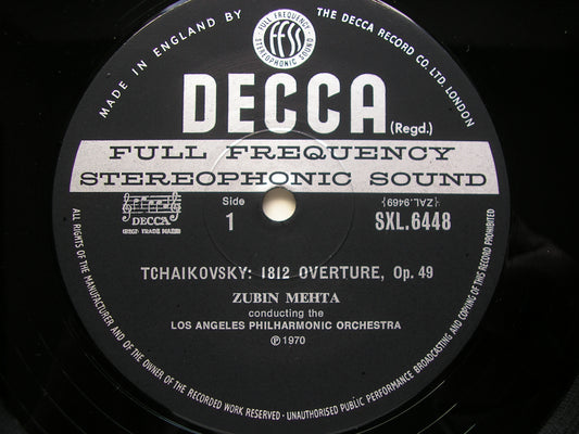 SXL 6448 TCHAIKOVSKY: 1812 OVERTURE / ROMEO & JULIET MEHTA / LOS ANGELES PHILHARMONIC ED3