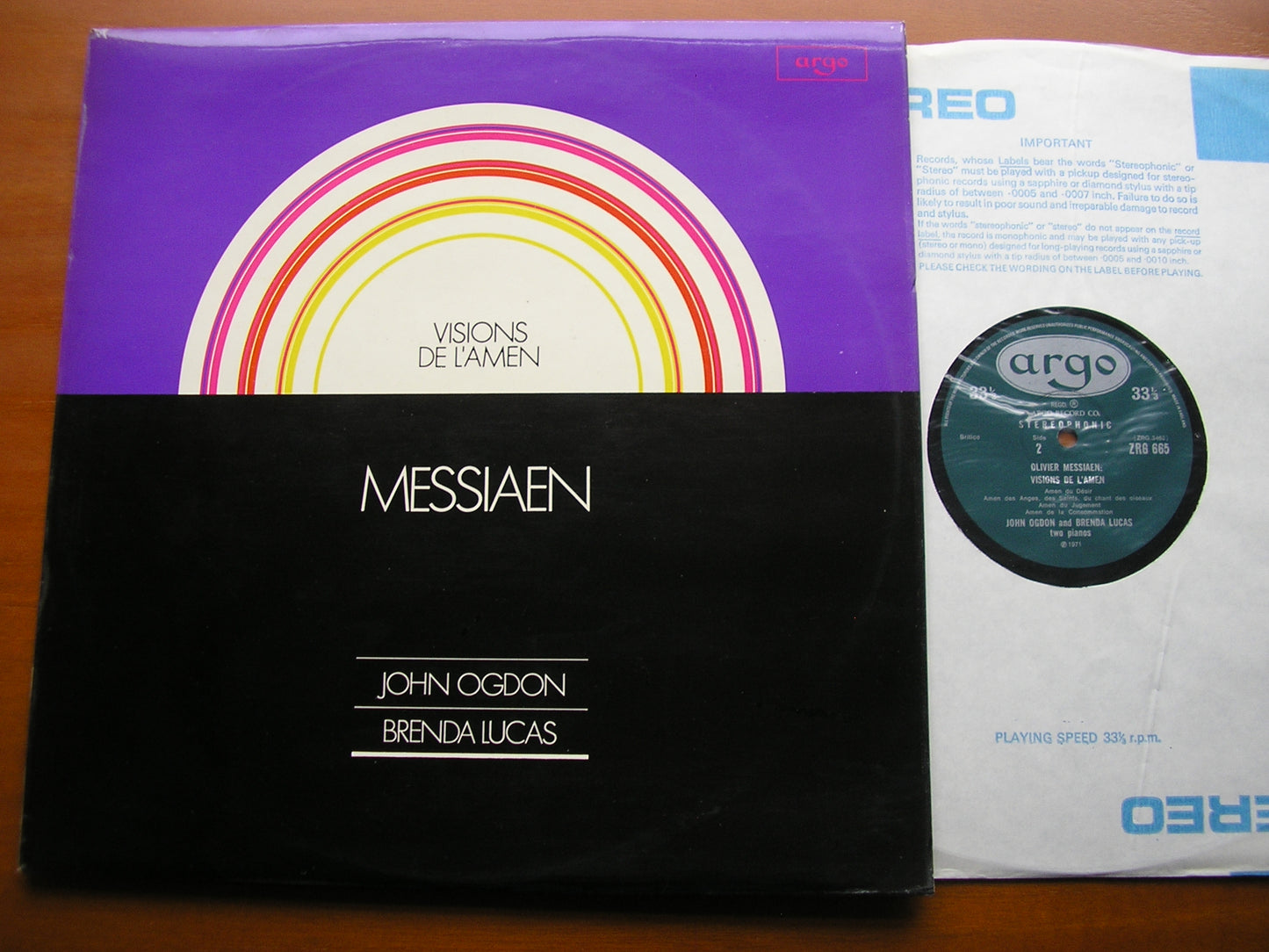MESSIAEN: VISIONS DE L'AMEN JOHN OGDON / BRENDA LUCAS ZRG 665