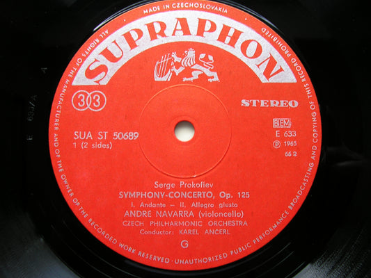 PROKOFIEV: SYMPHONY-CONCERTO / RESPIGHI: ADAGIO CON VARIAZIONI NAVARRA / CZECH PHILHARMONIC / ANCERL SUA ST 50689