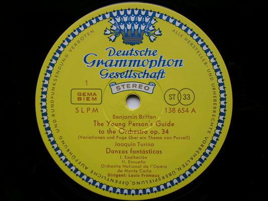 BRITTEN: YOUNG PERSON'S GUIDE TO THE ORCHESTRA / TURINA: DANZAS FANTASTICAS / MILHAUD: LE CARNIVAL D'AIX MONTE CARLO ORCHESTRA / FREMAUX 138 654