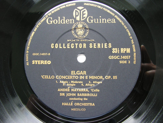 ELGAR: CELLO CONCERTO / ENIGMA VARIATIONS NAVARRA / HALLE ORCHESTRA / BARBIROLLI GSGC 14057