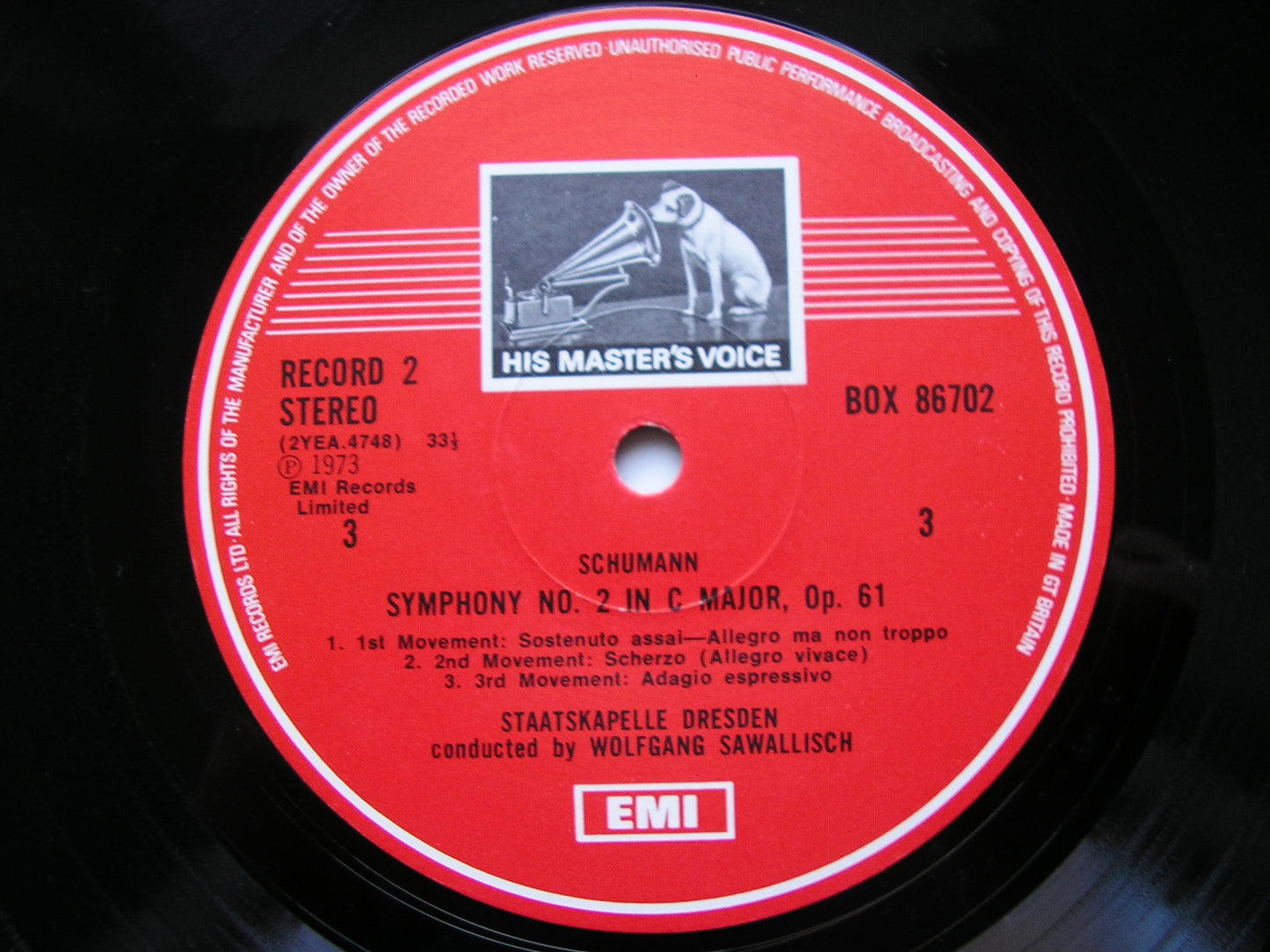 SCHUMANN: THE FOUR SYMPHONIES    SAWALLISCH / DRESDEN STATE ORCHESTRA      3LP    SLS 867