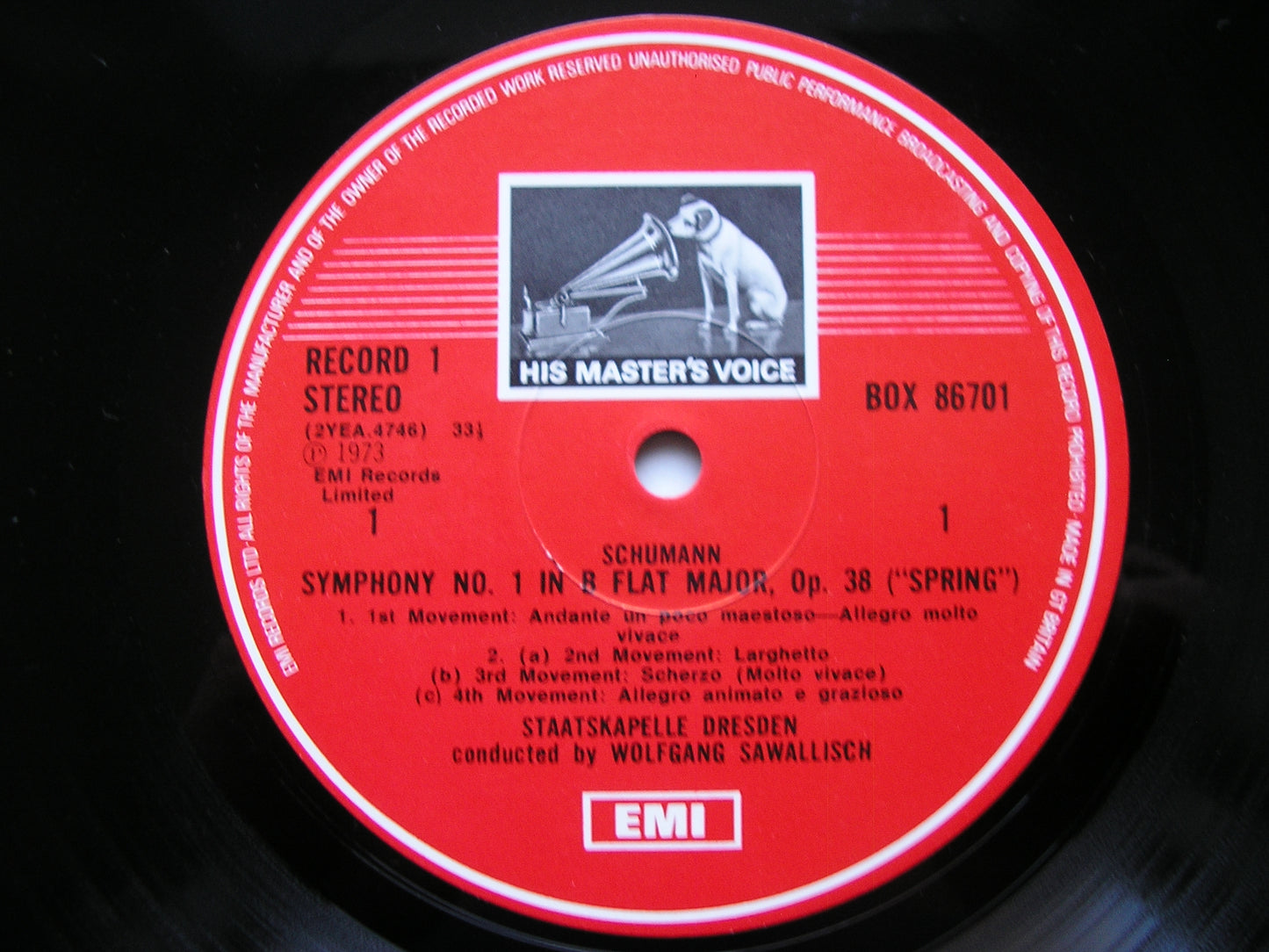 SCHUMANN: THE FOUR SYMPHONIES    SAWALLISCH / DRESDEN STATE ORCHESTRA      3LP    SLS 867