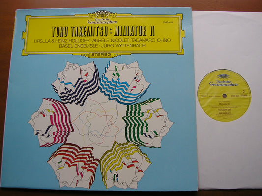 TAKEMITSU: MINIATUR II    URSULA & HEINZ HOLLIGER / AURELE NICOLET / TADAMARO OHNO / BASLE ENSEMBLE /  WYTTENBACH     2530 407