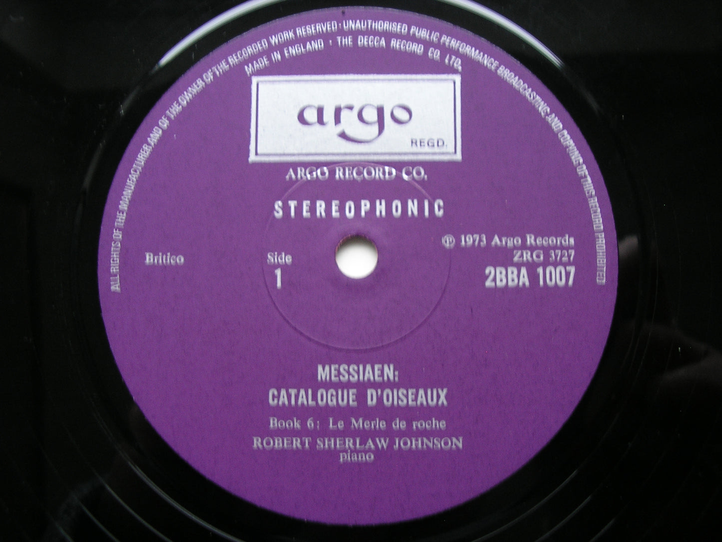 MESSIAEN: CATALOGUE D'OISEAU ROBERT SHERLAW JOHNSON 3 LP 2BBA 1005 / 7