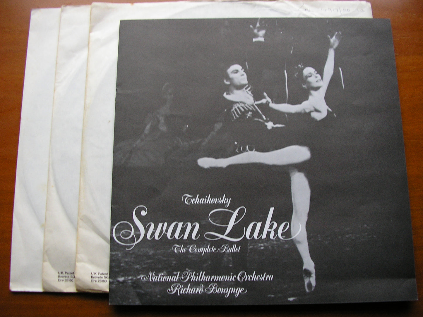 TCHAIKOVSKY: SWAN LAKE complete ballet BONYNGE / NATIONAL PHILHARMONIC 3LP test pressing D37D 3