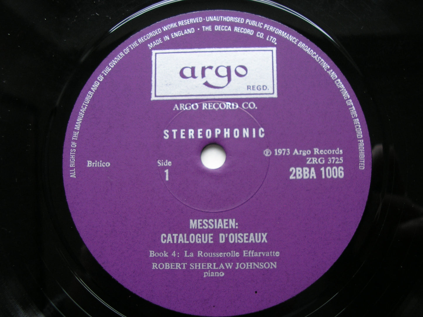 MESSIAEN: CATALOGUE D'OISEAU ROBERT SHERLAW JOHNSON 3 LP 2BBA 1005 / 7